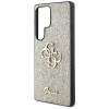 Guess Fixed Glitter Big 4G Metal Logo Hard Case für Samsung Galaxy S25 Ultra, gold