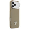 Guess Grained Triangle Logo MagSafe Hard Case für Apple iPhone 17 Pro Max, braun