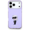 Karl Lagerfeld KLD22568 IML Aquarelle Karl & Choupette & Logo MagSafe-Hülle für Apple iPhone 17 Pro Max, lila