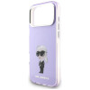 Karl Lagerfeld KLD22568 IML Aquarelle Karl & Choupette & Logo MagSafe-Hülle für Apple iPhone 17 Pro Max, lila