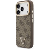 Guess 4G PU Triangle Logo & Stand Camera MagSafe Hülle für Apple iPhone 18 Pro Max / 17 Pro Max, braun