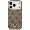 Guess 4G PU Triangle Logo & Stand Camera MagSafe Hülle für Apple iPhone 18 Pro / 17 Pro, braun