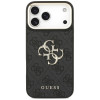 Guess 4G Big 4G Classic Logo Big Strap Metal Buttons Hülle mit Band für Apple iPhone 18 Pro Max / 17 Pro Max, schwarz