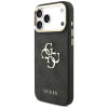 Guess 4G Big 4G Classic Logo Big Strap Metal Buttons Hülle mit Band für Apple iPhone 18 Pro / 17 Pro, schwarz