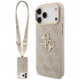 Guess 4G Big 4G Classic Logo Big Strap Metal Buttons Hülle mit Band für Apple iPhone 18 Pro Max / 17 Pro Max, pink