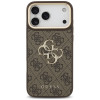 Guess 4G Big 4G Classic Logo Big Strap Metal Buttons Hülle mit Band für Apple iPhone 18 Pro Max / 17 Pro Max, braun