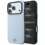 Mercedes Mer008911 Leder-Hülle mit Crossed Lines Anthrazit MagSafe für Apple iPhone 18 Pro / 17 Pro, blau