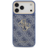 Guess 4G Big 4G Classic Logo Big Strap Metal Buttons Hülle mit Band für Apple iPhone 18 Pro Max / 17 Pro Max, blau