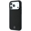 Mercedes-Benz Hülle Grill Pattern und Kartenetui Leder MagSafe für Apple iPhone 18 Pro Max / 17 Pro Max, schwarz