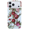 Guess GUE6026 Blossom Roses Print MagSafe Hülle für Apple iPhone 18 Pro / 17 Pro, blau