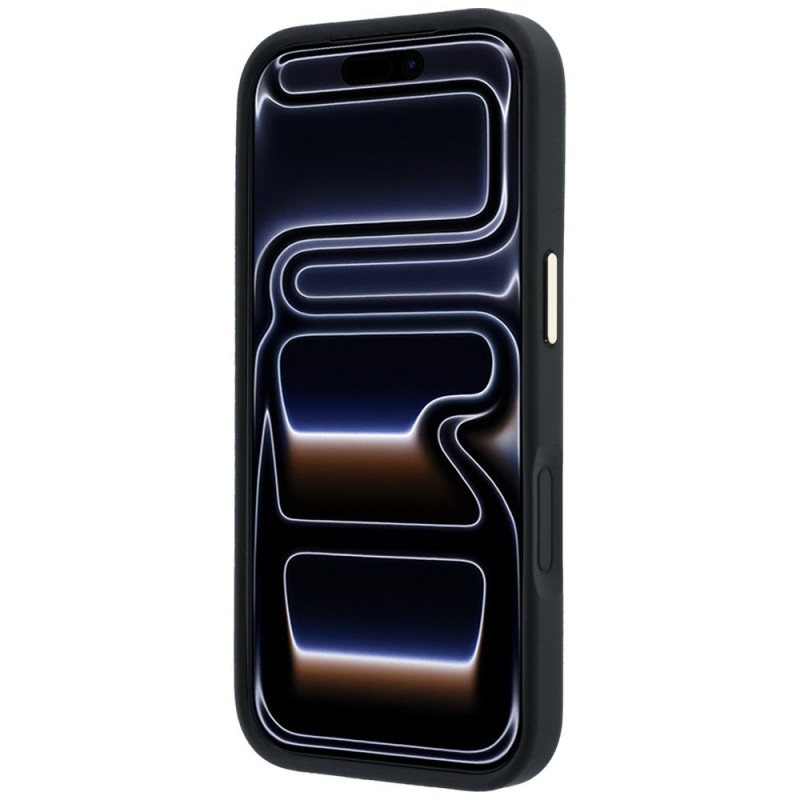 Guess Ring Stand 360 Grained Classic Logo MagSafe Hülle für Apple iPhone 18 Pro / 17 Pro, schwarz