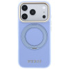 Guess Ring Stand 360 Grained Classic Logo MagSafe Hülle für Apple iPhone 18 Pro Max / 17 Pro Max, hellblau