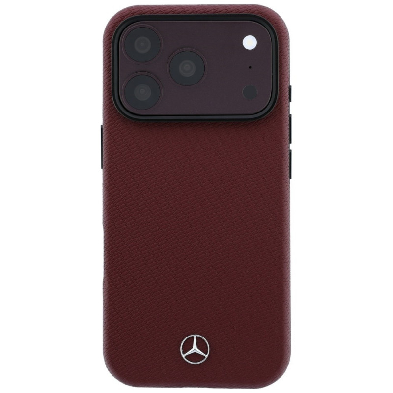 Mercedes-Benz Hülle Grill Pattern und Kartenetui Leder MagSafe für Apple iPhone 18 Pro Max / 17 Pro Max, schwarz
