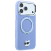 Karl Lagerfeld with Ring Stand 360 Choupette Head Pin MagSafe Hülle für Apple iPhone 18 Pro Max / 17 Pro Max, hellblau (KF003220)