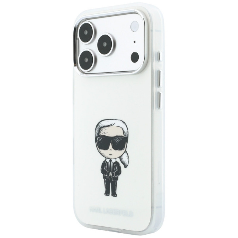 Karl Lagerfeld IML Ikonik Sketch Print MagSafe Hülle für Apple iPhone 18 Pro Max / 17 Pro Max, Beige (KLD22794)