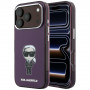 Karl Lagerfeld IML Ikonik Sketch Print MagSafe Hülle für Apple iPhone 18 Pro / 17 Pro, Burgundy