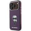 Karl Lagerfeld IML Ikonik Sketch Print MagSafe Hülle für Apple iPhone 18 Pro / 17 Pro, Burgundy