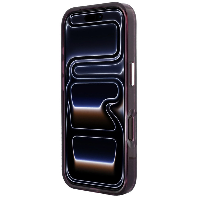 Karl Lagerfeld IML Ikonik Sketch Print MagSafe Hülle für Apple iPhone 18 Pro / 17 Pro, Burgundy