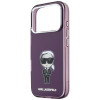 Karl Lagerfeld IML Ikonik Sketch Print MagSafe Hülle für Apple iPhone 18 Pro / 17 Pro, Burgundy