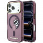 Karl Lagerfeld Peekaboo Logo MagSafe Hülle für Apple iPhone 18 Pro / 17 Pro, Burgundy