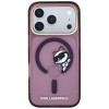 Karl Lagerfeld Peekaboo Logo MagSafe Hülle für Apple iPhone 18 Pro / 17 Pro, Burgundy
