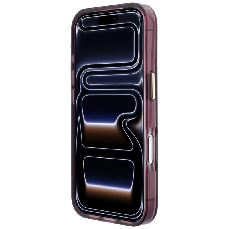 Karl Lagerfeld Peekaboo Logo MagSafe Hülle für Apple iPhone 18 Pro / 17 Pro, Burgundy