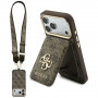 Guess 4G Hülle mit Wallet und Lanyard, MagSafe, für Apple iPhone 18 Pro Max / 17 Pro Max, braun