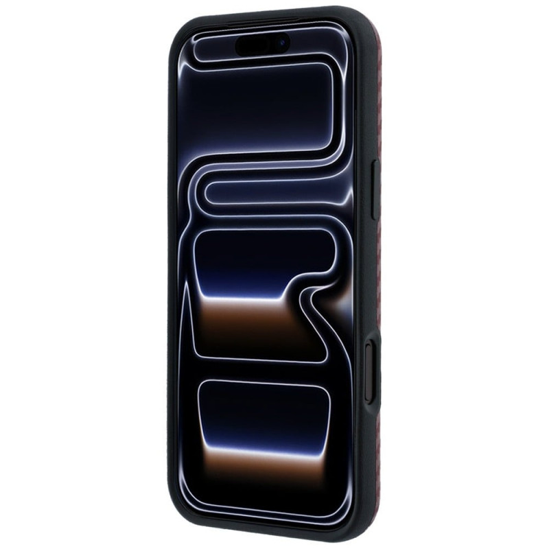 BMW M Carbon Printed Ring MagSafe Hülle für Apple iPhone 18 Pro / 17 Pro, burgund