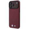 BMW M Carbon Printed Ring MagSafe Hülle für Apple iPhone 18 Pro Max / 17 Pro Max, rot