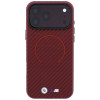 BMW M Carbon Printed Ring MagSafe Hülle für Apple iPhone 18 Pro Max / 17 Pro Max, rot