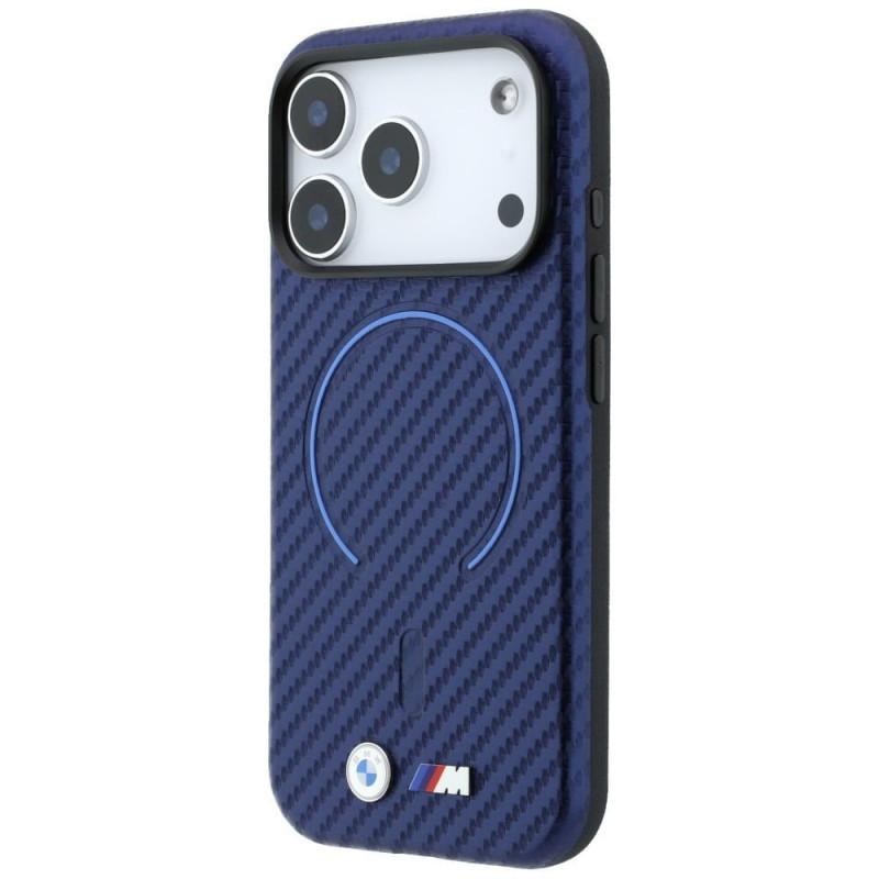 BMW M Carbon Printed Ring MagSafe Hülle für Apple iPhone 18 Pro Max / 17 Pro Max, navyblau