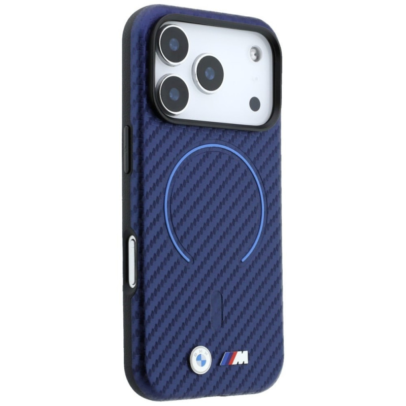 BMW M Carbon Printed Ring MagSafe Hülle für Apple iPhone 18 Pro Max / 17 Pro Max, navyblau