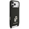 Karl Lagerfeld Saffiano Karl&Choupette Metal Pin CBDY Strap Hülle für Apple iPhone 18 Pro / 17 Pro, schwarz