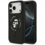 Karl Lagerfeld Silicone Karl&Choupette Ring MagSafe Hülle für Apple iPhone 18 Pro Max / 17 Pro Max, schwarz