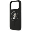 Karl Lagerfeld Silicone Karl&Choupette Ring MagSafe Hülle für Apple iPhone 18 Pro Max / 17 Pro Max, schwarz
