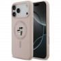 Karl Lagerfeld Silikon Karl&Choupette Ring MagSafe Hülle für Apple iPhone 18 Pro Max / 17 Pro Max, pink