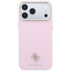 Guess Saffiano Small 4G & Classic Logo MagSafe Hülle für Apple iPhone 18 Pro / 17 Pro, pink