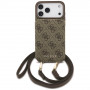 Guess 4G Cardslots & Magnetic Closure Crossbody Case für Apple iPhone 18 Pro / 17 Pro, braun