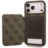 Guess 4G Cardslots & Magnetic Closure Crossbody Case für Apple iPhone 18 Pro / 17 Pro, braun