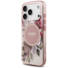 Guess IML Flower & Tonal Circle MagSafe Hülle für Apple iPhone 18 Pro / 17 Pro, pink