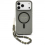 Guess IML Glitter Pearl Strap MagSafe Hülle für Apple iPhone 18 Pro Max / 17 Pro Max, Schwarz
