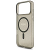 Guess IML Glitter Pearl Strap MagSafe Hülle für Apple iPhone 18 Pro Max / 17 Pro Max, Schwarz