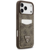 Guess 4G Double Card Triangle Hülle für Apple iPhone 18 Pro Max / 17 Pro Max, Braun