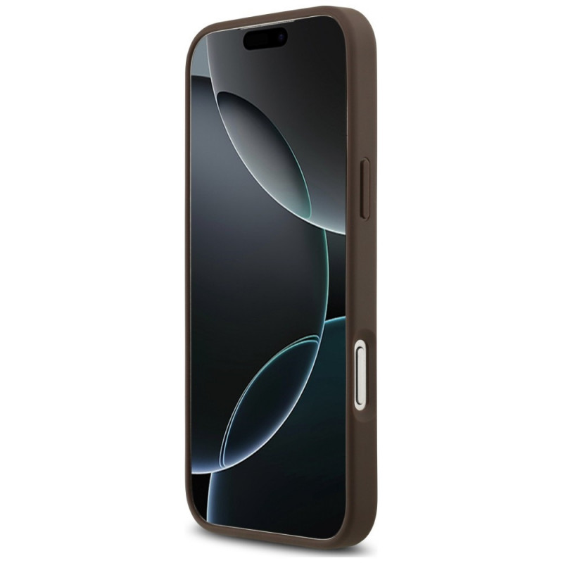 Guess 4G Double Card Triangle Hülle für Apple iPhone 18 Pro Max / 17 Pro Max, Braun