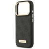 Guess 4G Logo Plate MagSafe Hülle für Apple iPhone 18 Pro Max / 17 Pro Max, Schwarz