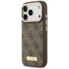 Guess 4G Logo Plate MagSafe Hülle für Apple iPhone 18 Pro Max / 17 Pro Max, Braun