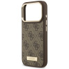 Guess 4G Logo Plate MagSafe Hülle für Apple iPhone 18 Pro Max / 17 Pro Max, Braun
