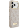 Guess 4G Logo Plate MagSafe Hülle für Apple iPhone 18 Pro / 17 Pro, Pink