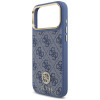 Guess 4G Strass Logo MagSafe Hülle für Apple iPhone 18 Pro Max / 17 Pro Max, Blau