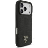 Guess Croco Triangle Logo MagSafe Hülle für Apple iPhone 18 Pro / 17 Pro, Schwarz